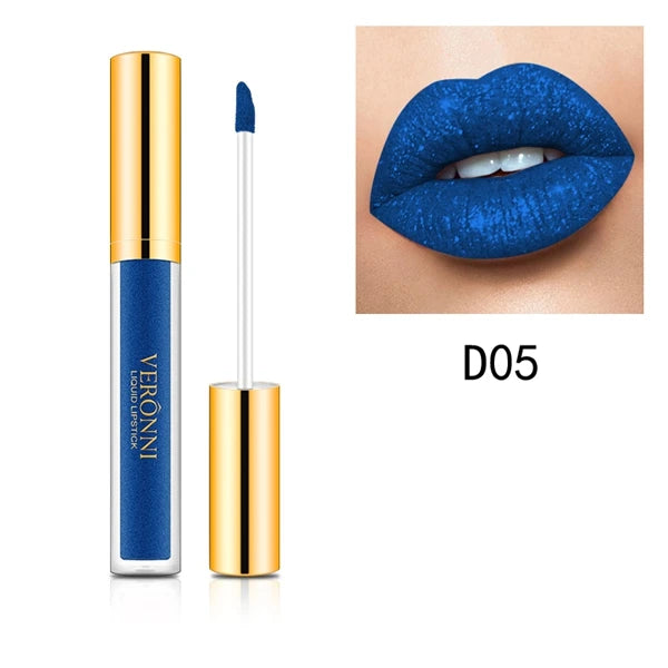 10 Colors Sexy Diamond Lip Gloss Shimmer Long Lasting Lip Makeup Waterproof Metallic Pearl Color Velvet Lipstick Cosmetics