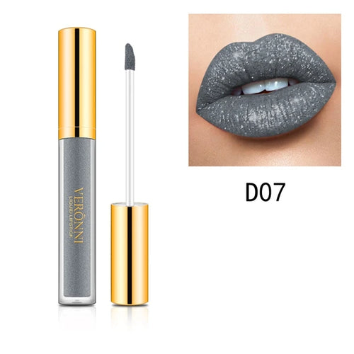 10 Colors Sexy Diamond Lip Gloss Shimmer Long Lasting Lip Makeup Waterproof Metallic Pearl Color Velvet Lipstick Cosmetics