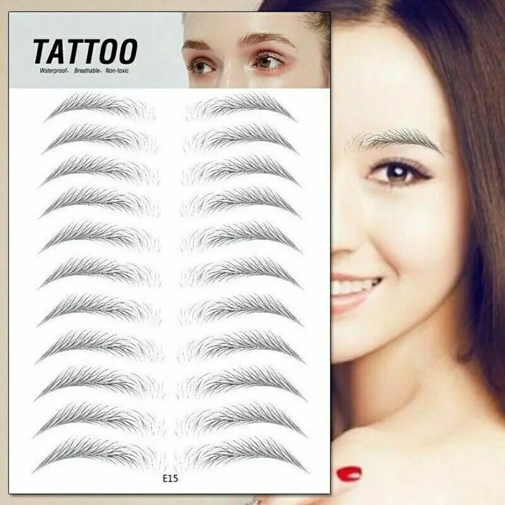 4D Hair-like Eyebrow False Eyebrows Tattoo Sticker Authentic Makeup Water-based Waterproof Brow stickers Cosmetics Makeup