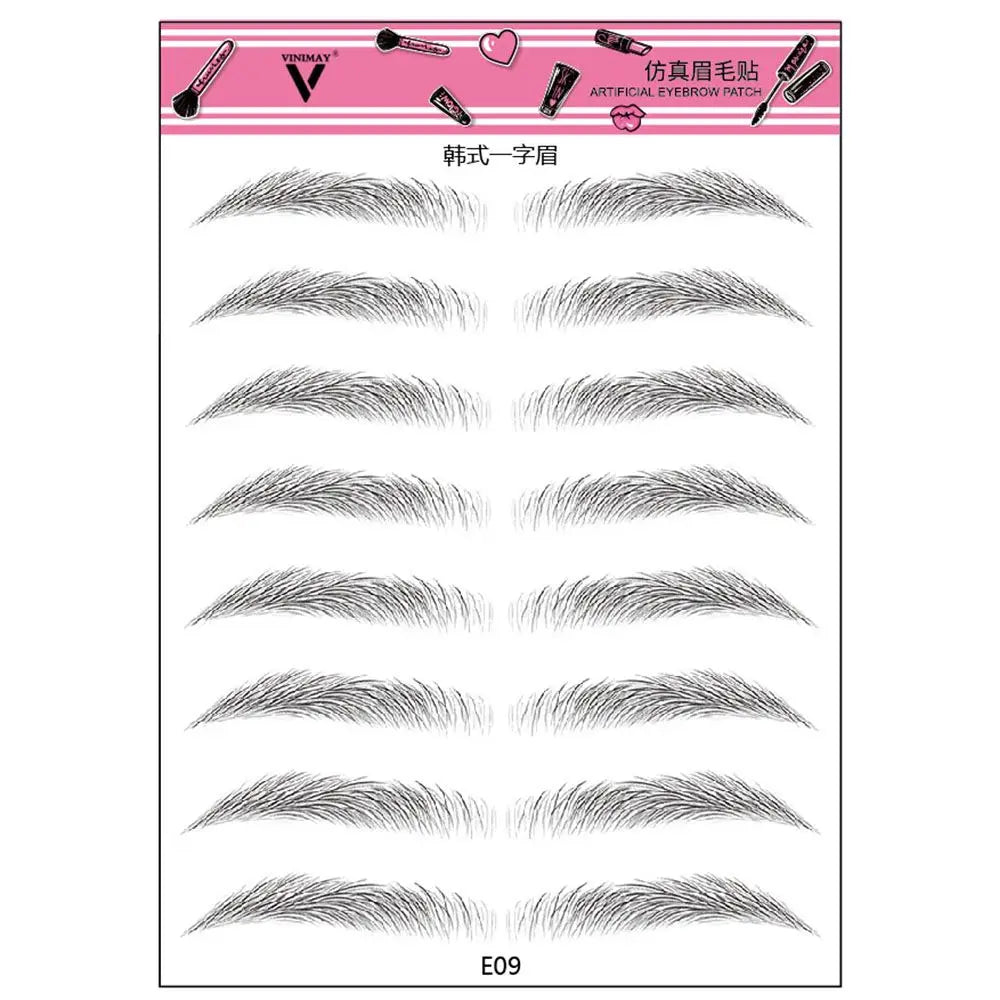 4D Hair-like Eyebrow False Eyebrows Tattoo Sticker Authentic Makeup Water-based Waterproof Brow stickers Cosmetics Makeup