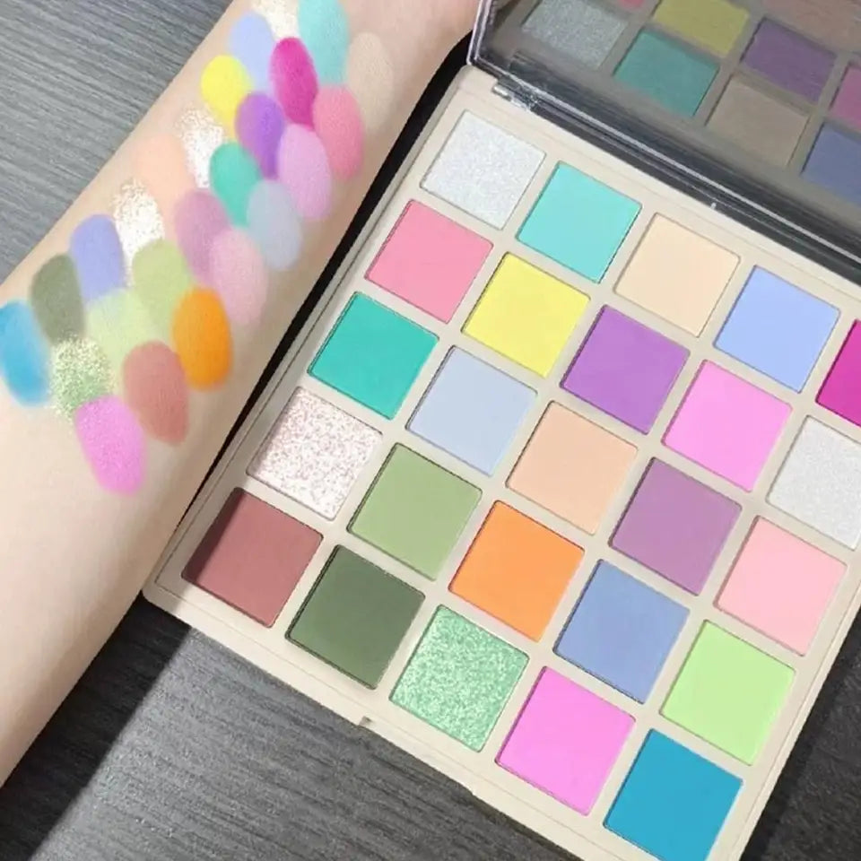 25 Color Eyeshadow Palette Pearlescent Matte Highly Waterproof Shadow Powder Colored Makeup Cosmetics Eye Color I5O7