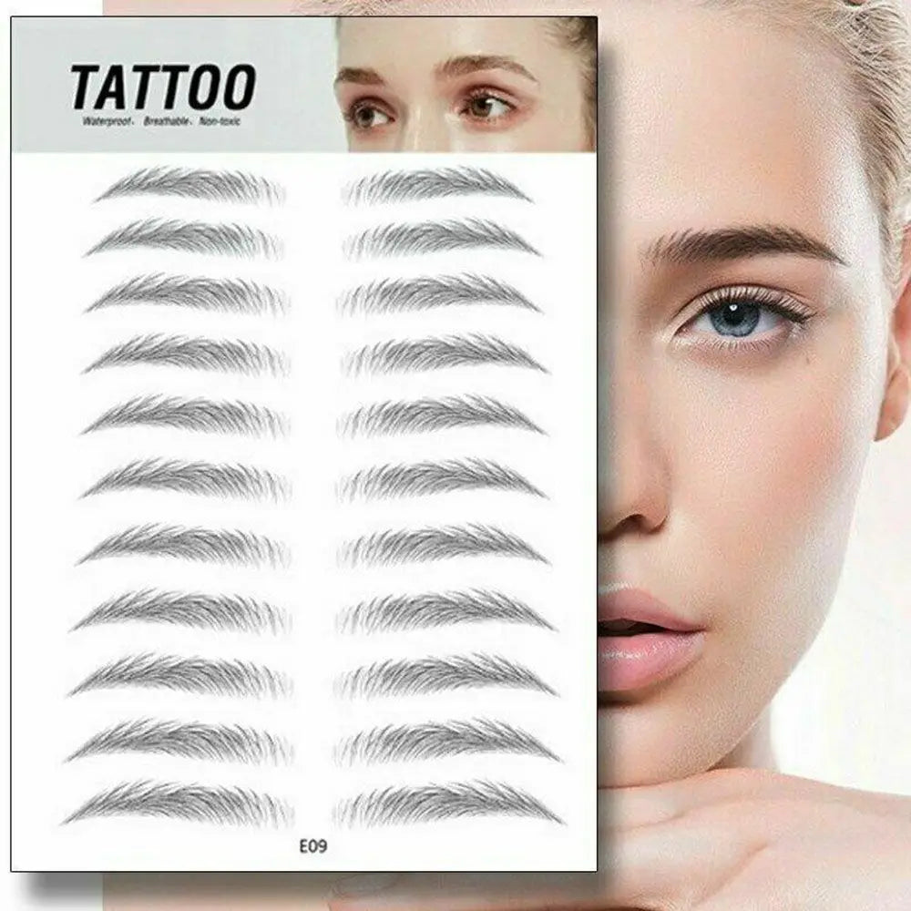 4D Hair-like Eyebrow False Eyebrows Tattoo Sticker Authentic Makeup Water-based Waterproof Brow stickers Cosmetics Makeup