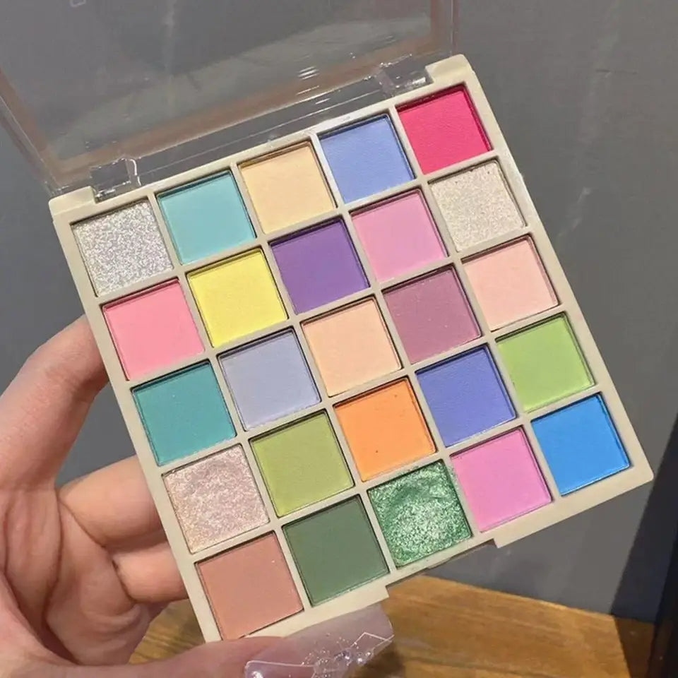 25 Color Eyeshadow Palette Pearlescent Matte Highly Waterproof Shadow Powder Colored Makeup Cosmetics Eye Color I5O7
