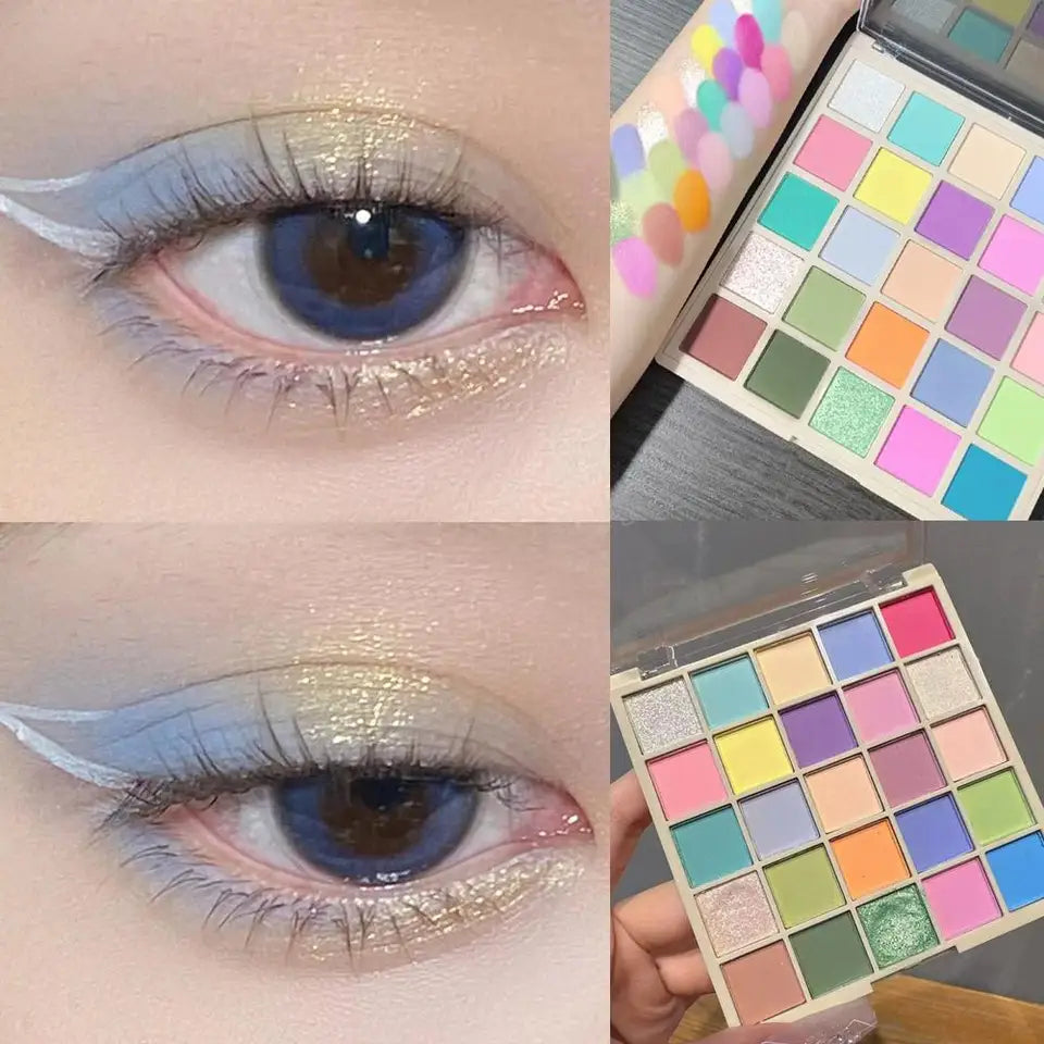 25 Color Eyeshadow Palette Pearlescent Matte Highly Waterproof Shadow Powder Colored Makeup Cosmetics Eye Color I5O7
