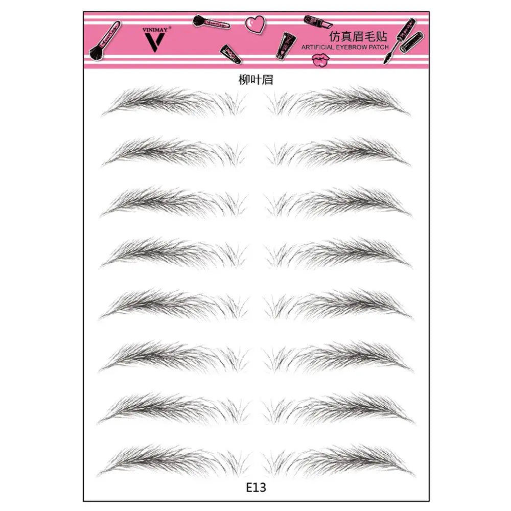 4D Hair-like Eyebrow False Eyebrows Tattoo Sticker Authentic Makeup Water-based Waterproof Brow stickers Cosmetics Makeup