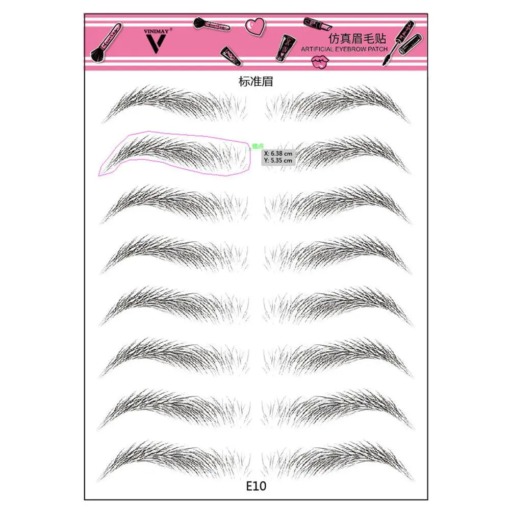4D Hair-like Eyebrow False Eyebrows Tattoo Sticker Authentic Makeup Water-based Waterproof Brow stickers Cosmetics Makeup