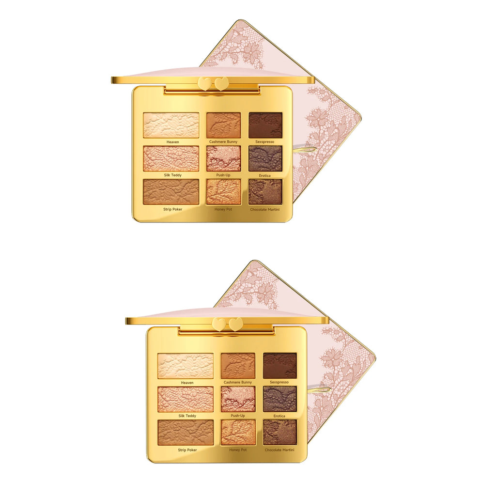 9 Color Multifunctional Makeup Palette Glitter Eye Shadow Shimmer Pallet Highlighter Powder Brush Beauty Kit Eye Cosmetic 12g