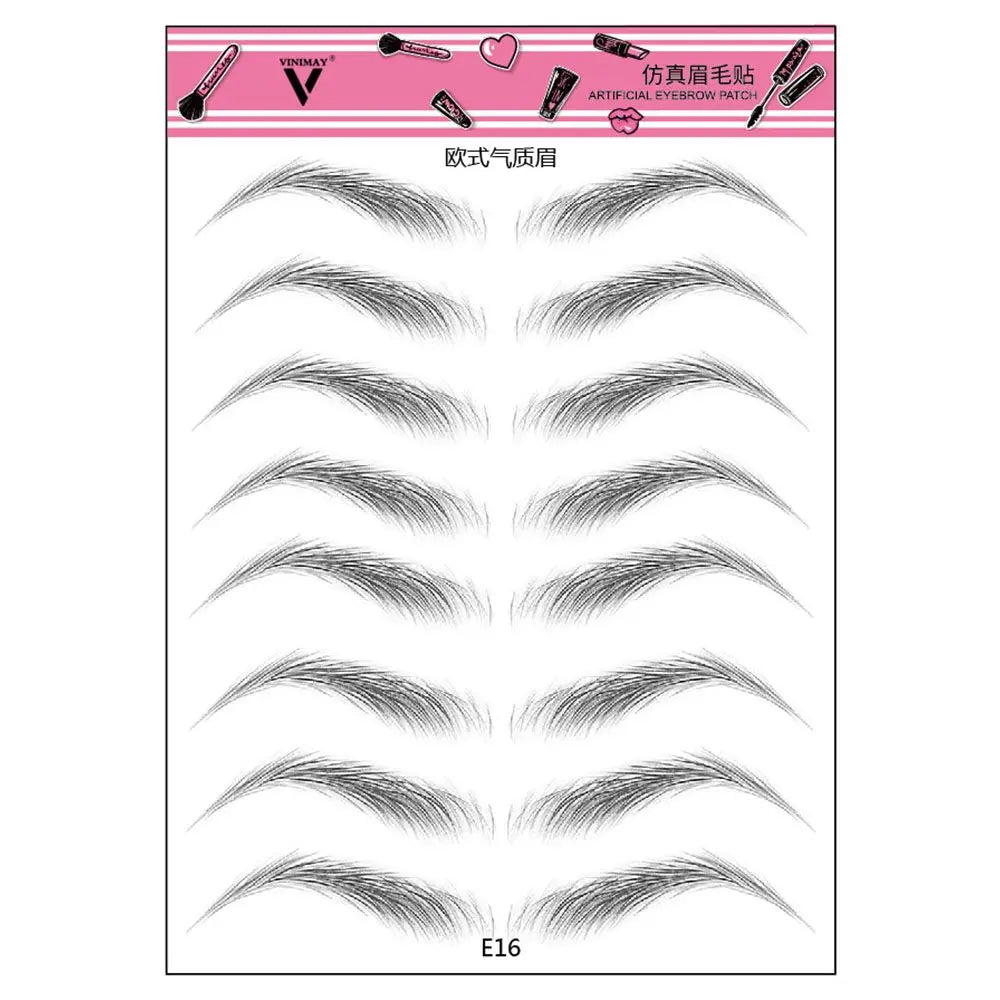 4D Hair-like Eyebrow False Eyebrows Tattoo Sticker Authentic Makeup Water-based Waterproof Brow stickers Cosmetics Makeup