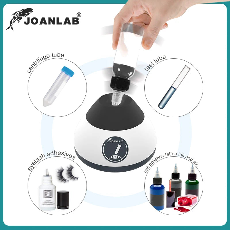 JOANLAB Mini Vortex Mixer Laboratory Tattoo Pigment Nail Polish Liquid Ink Mixer Shaker Lab 50ml 2000rpm VM-200