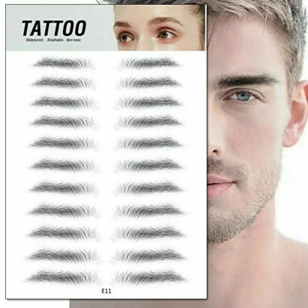4D Hair-like Eyebrow False Eyebrows Tattoo Sticker Authentic Makeup Water-based Waterproof Brow stickers Cosmetics Makeup