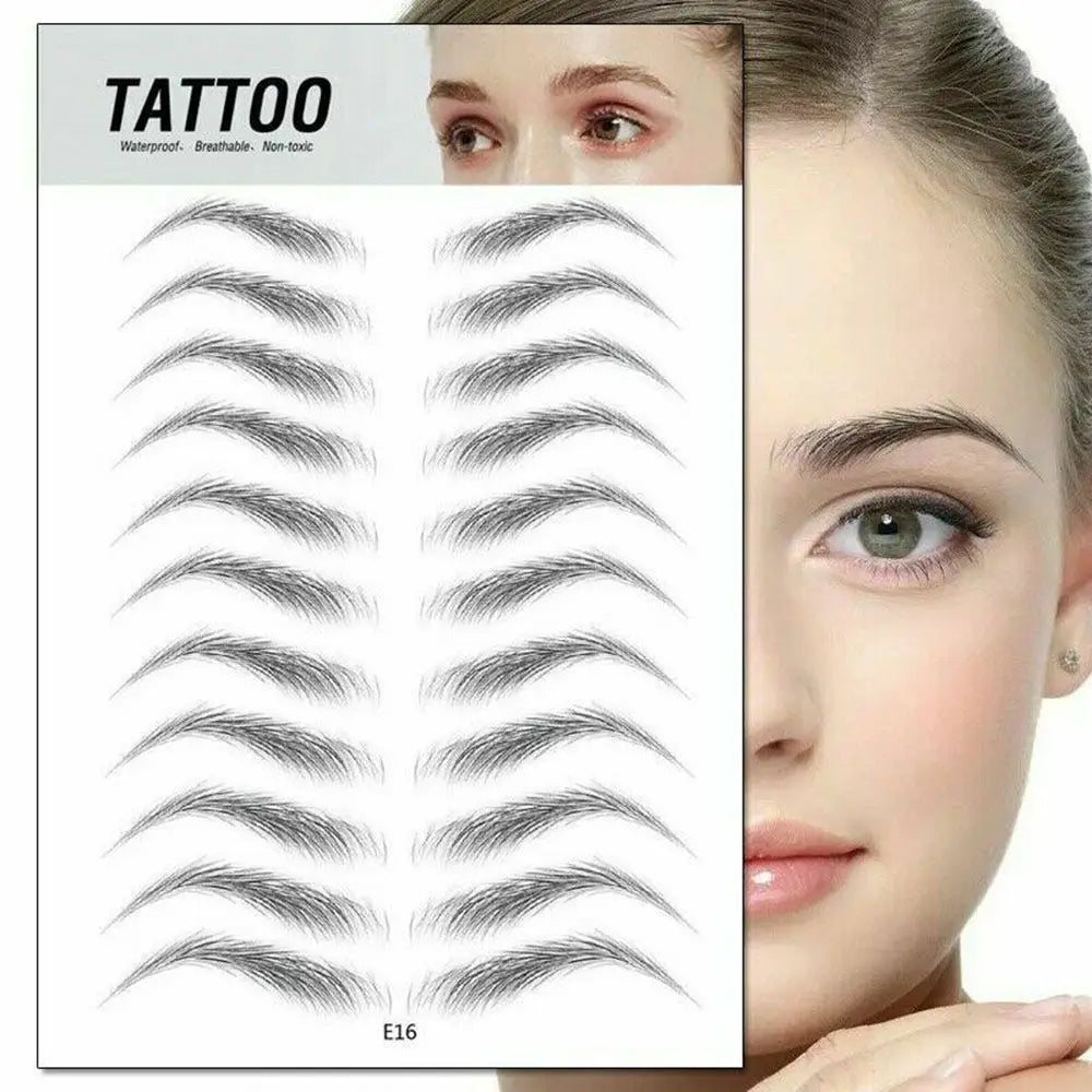 4D Hair-like Eyebrow False Eyebrows Tattoo Sticker Authentic Makeup Water-based Waterproof Brow stickers Cosmetics Makeup