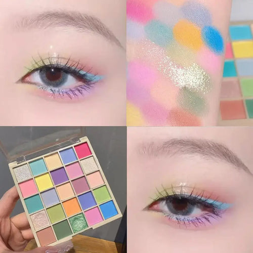 25 Color Eyeshadow Palette Pearlescent Matte Highly Waterproof Shadow Powder Colored Makeup Cosmetics Eye Color I5O7