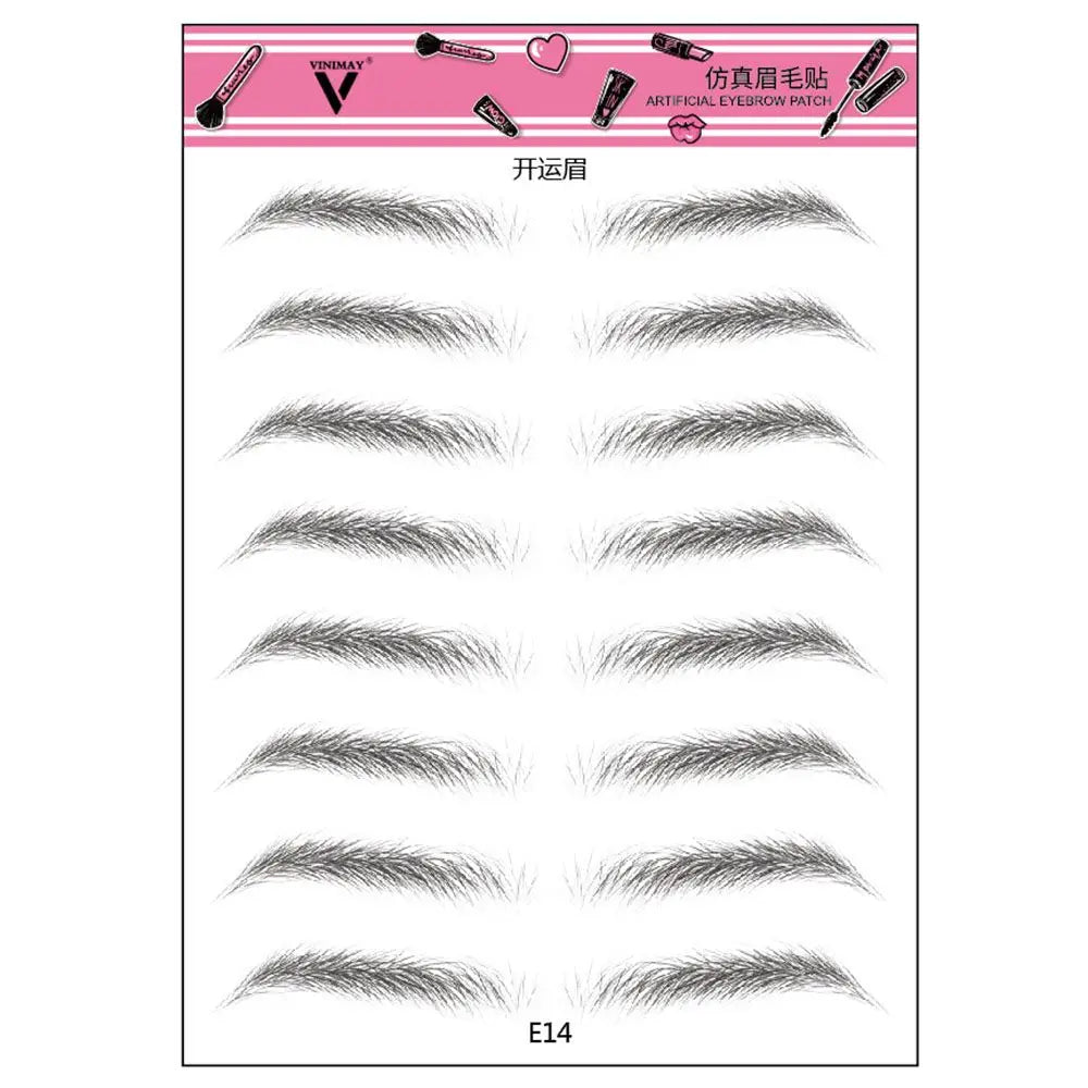 4D Hair-like Eyebrow False Eyebrows Tattoo Sticker Authentic Makeup Water-based Waterproof Brow stickers Cosmetics Makeup