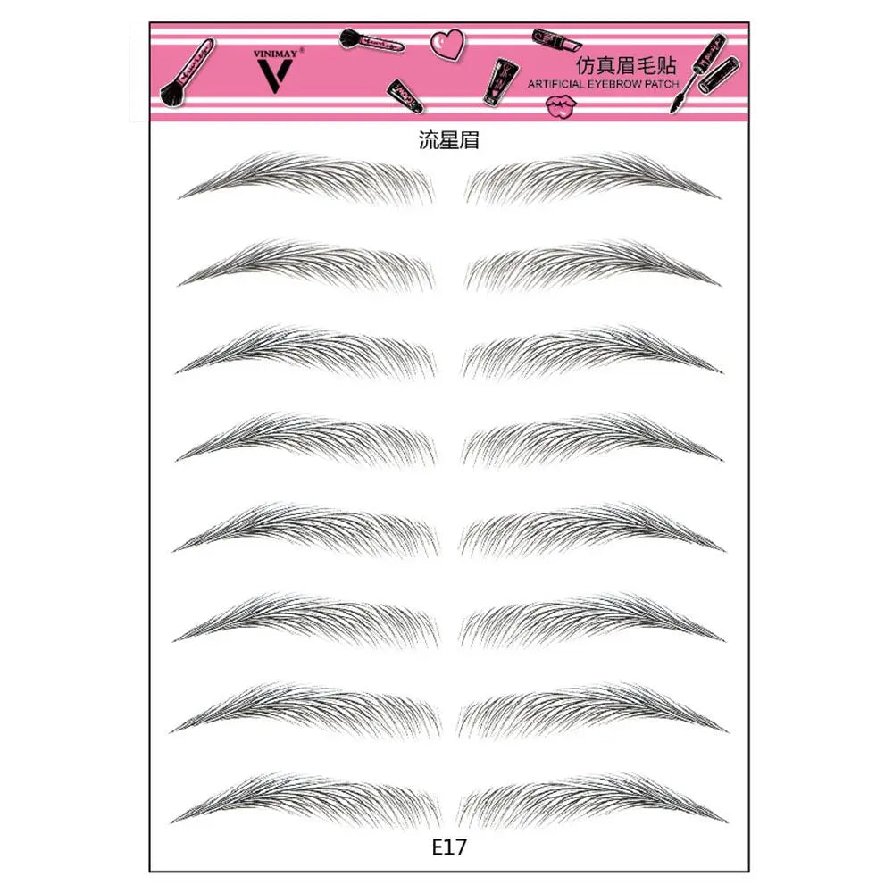 4D Hair-like Eyebrow False Eyebrows Tattoo Sticker Authentic Makeup Water-based Waterproof Brow stickers Cosmetics Makeup